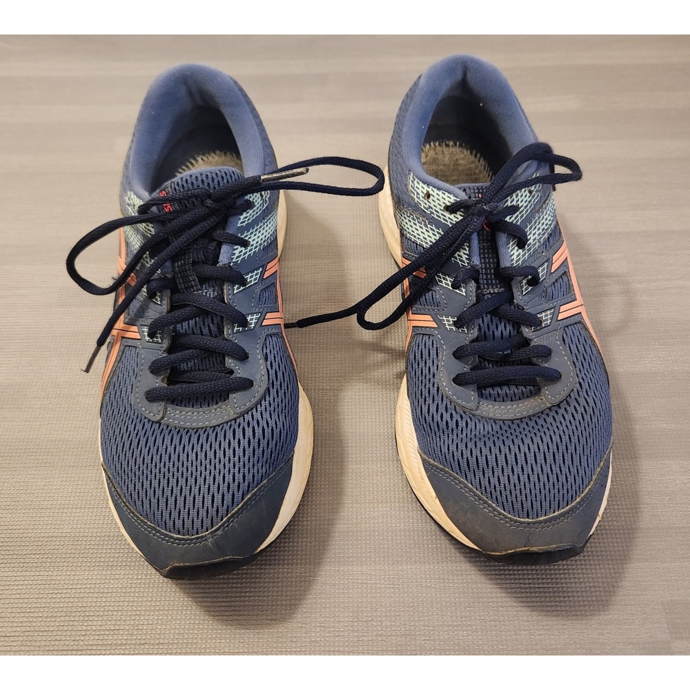 ASICS Gel-Contend 6 Womens Running Shoes Blue Coral 1012A570 Size 8.5